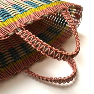Vintage Woven Plastic Tote